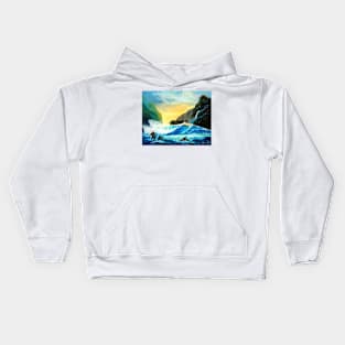 Turquoise Sunset Kids Hoodie